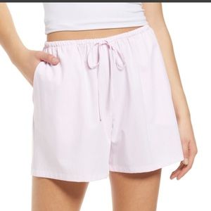 WAYF Nordstrom Pink Stripe Lounge Pajama Shorts XL NWT